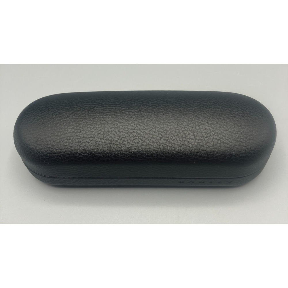 OAKLEY Sunglasses Case Hard‎ Side Hinged Pebbled Texture Black Glasses Leather